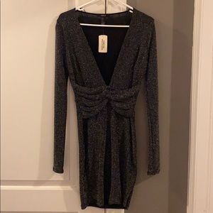 Sparkly low cut mini dress